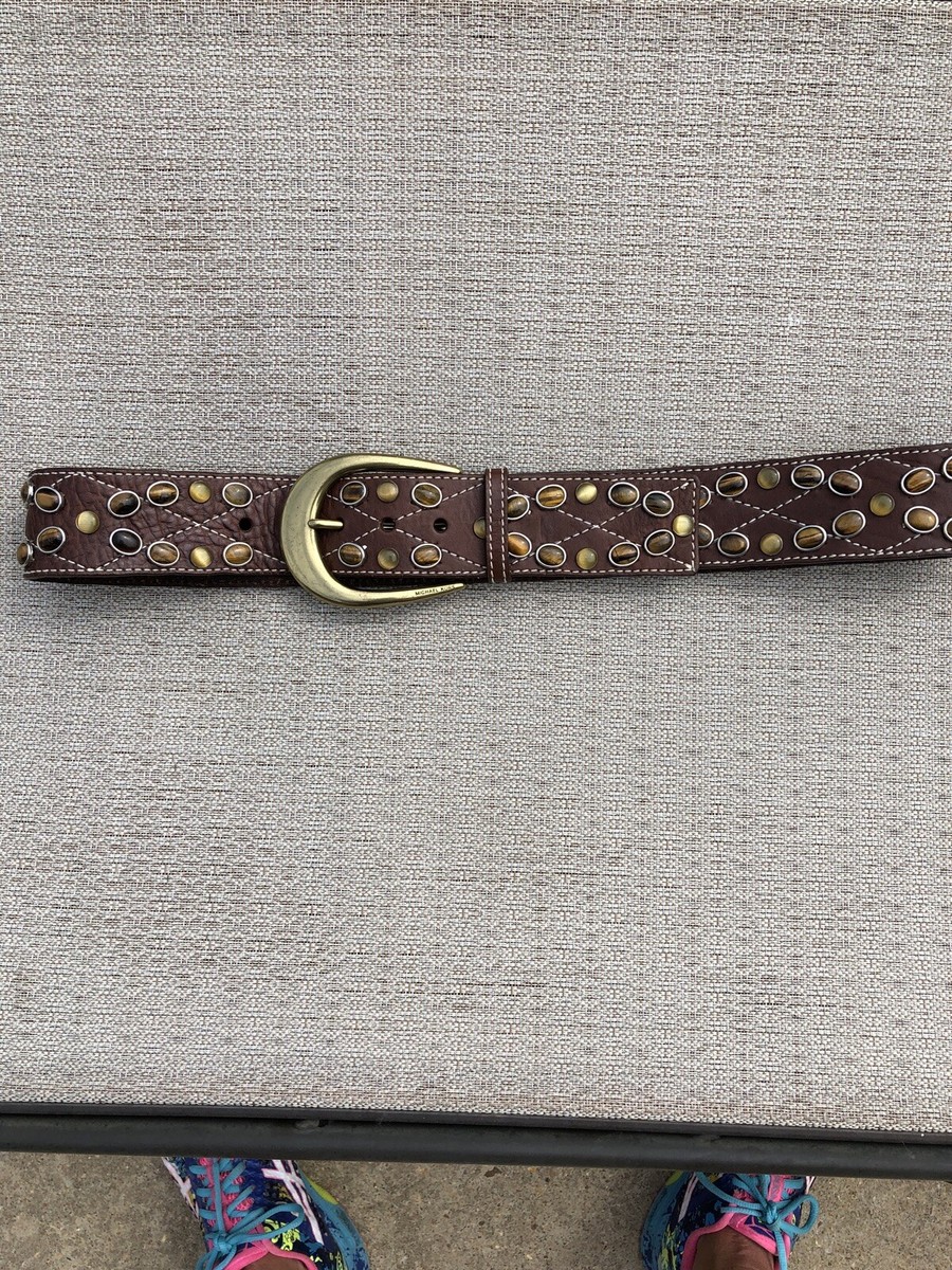 Michael Kors Size L Brown Leather Jean Belt | eBay display picture 2