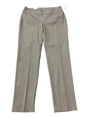 CROWN & IVY Gray Ashley Stretch Pull On Pants Dress Career NWT Women's Size 8