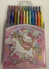 NEW SANRIO Rare Hello Kitty Unicorn Twist-up Crayons Set 