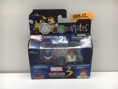 MINIMATES Marvel vs Capcom 3 SENTINEL & FIRST APPEARANCE RYU Mini Figures 2011