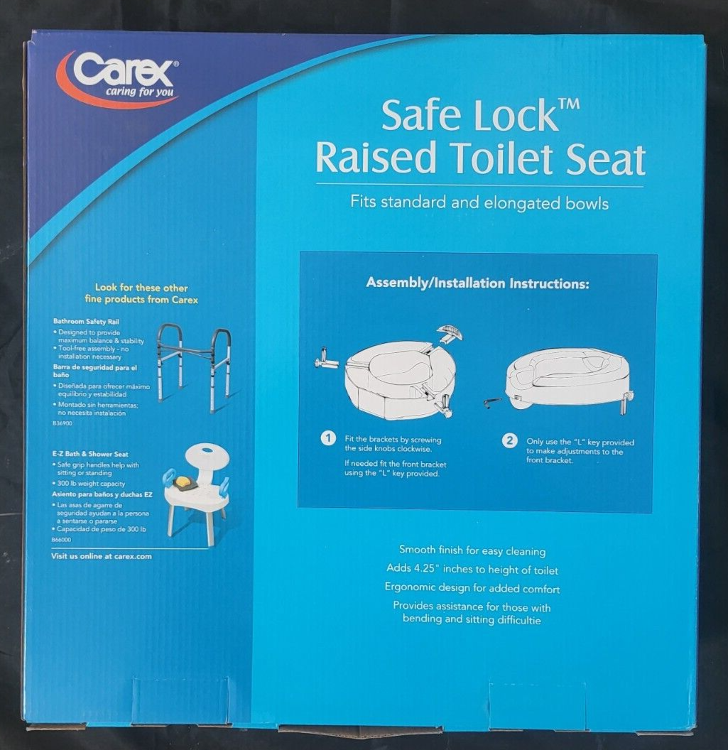 Carex White Toilet Seat Riser eBay