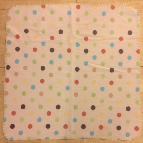 Circo Cream Baby Fleece Blanket Polka Dots Green Orange Yellow Brown - Picture 2 of 5