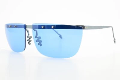 THEO Belgium Gafas de sol Tita II C 5 Azul Luz Vintage Metal Diseño sin montura - Imagen 1 de 4