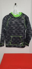 Exertek Hoodie Boy's M 10/12 Black/ Gray Glitch Long Sleeve Pullover Sweatshirt