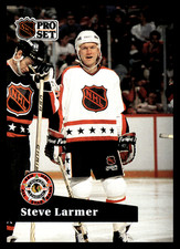 1991-92 Pro Set French Steve Larmer #279 Chicago Blackhawks NHL Hockey Base Set