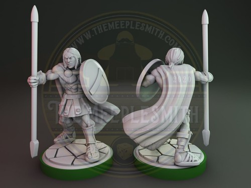 Spartan soldiers with spears for tabletop and wargames - Picture 4 of 14