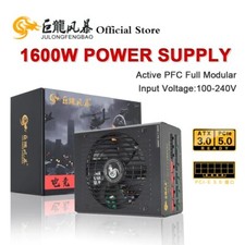 Fuente de alimentación ATX 3.0 PCIe 5.0 1600 W PC activo PFC servidor fuente soporte doble CPU