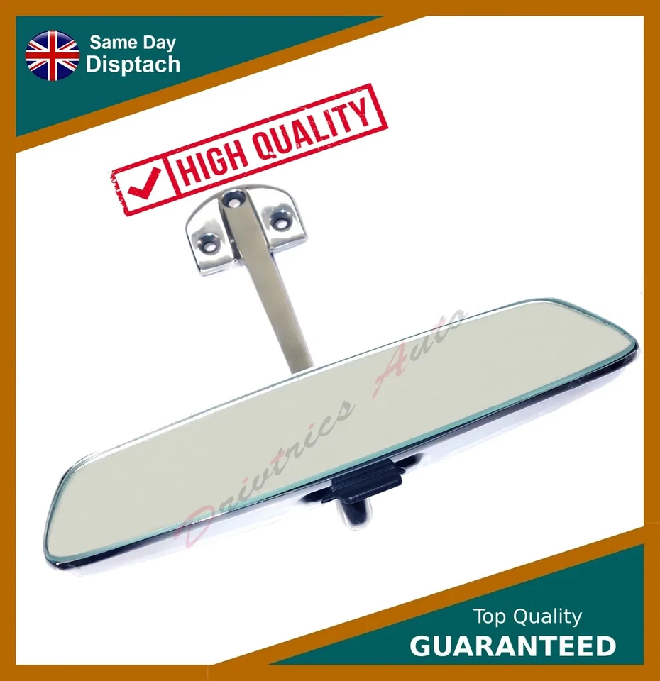 PORSCHE 911, 912 (1965-1977) INTERIOR INSIDE REAR VIEW MIRROR CHROME 90173101020 - Image 3 of 3