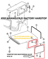 Fits Jeep Wrangler Yj 87-95 Hardtop Quad 14 Window Trim Moulding W Finish Clip