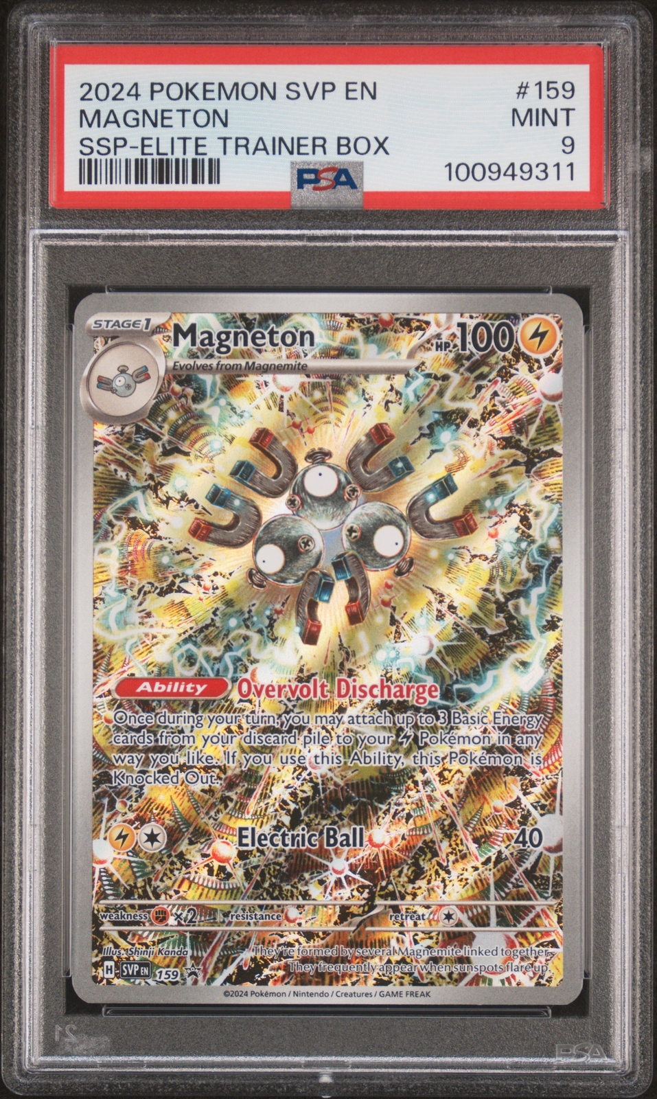 2024 POKEMON SVP EN-SV BLACK STAR PROMO #159 MAGNETON PSA 9