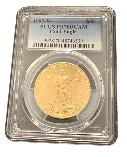 US 1997 W Gold 1 oz $50 PCGS PR70DCAM Proof Gold Eagle