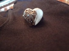 VINTAGE-- NF STERLING SILVER HEART RING--925--SIZE-6