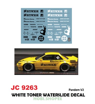 JC-9161 White Toner Waterslide Decal > White STP > Custom 1:64 Hot Wheels JC-9161 White Toner Waterslide Decal > White STP > Custom 1:64 Hot Wheels