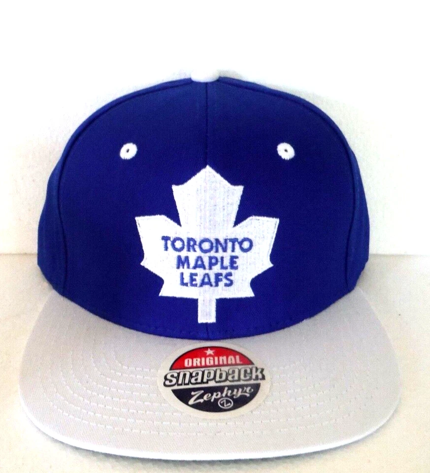NHL New Toronto Maple Leafs Mens Flat brim Snapback Hat Cap NEW By ZEPHYR - Image 2 of 4