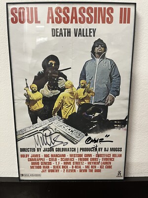 Soul Assassins 3 Death Valley Signed Poster DJ Muggs & Chaz