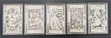 Pokemon 5 x 1ozt. 5ozt. .999 Silver Cards Catch Em Flush Complete Set #263