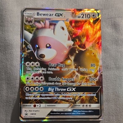 bewear gx pokemon card value Pokmon 290-80298 "Bewear-GX Box" Trading Game Toys & Games Colorless Colorless Pokmon Bewear GX SM34 Promo