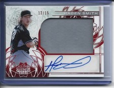 2024 LEAF TRINITY HAGEN SMITH RC JUMBO PATCH AUTO SIGNED 12/15 WHITE SOX