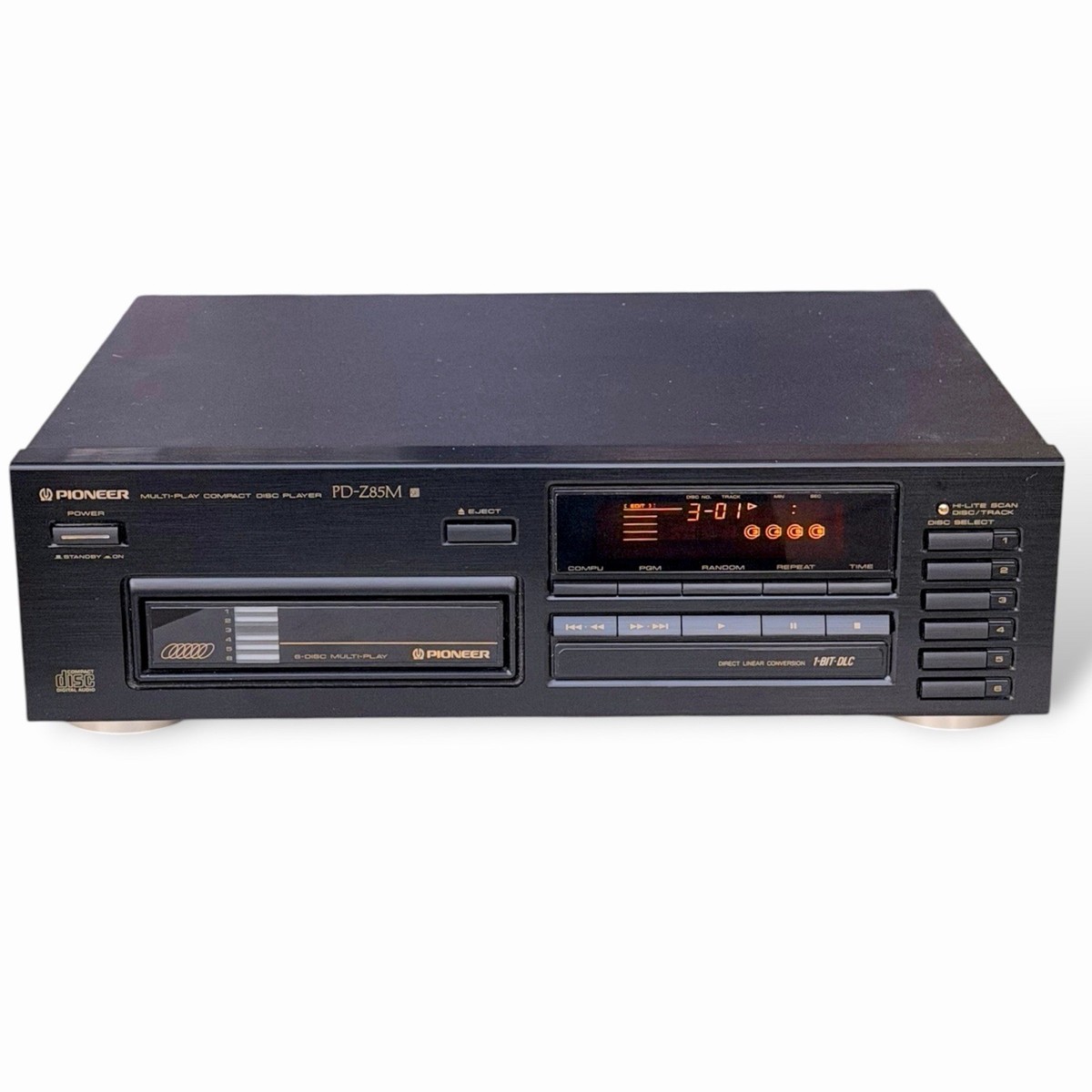 Pioneer PD-Z85M 6 CD Player Multi Changer w/ Cartridge Tested