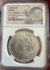 1884-O Morgan Silver Dollar New York Bank Vault from US Treasury Bag NGC MS64