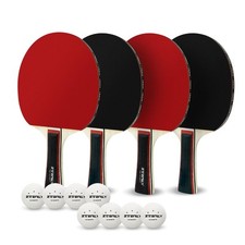 Ping Pong Paddles with Balls - Better Control  Sticky Inverted Rubber - Tabl...