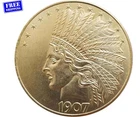 Antique Liberty Indian Head Ten Dollar Coin - Uncirculated Morgan Silver Dollar