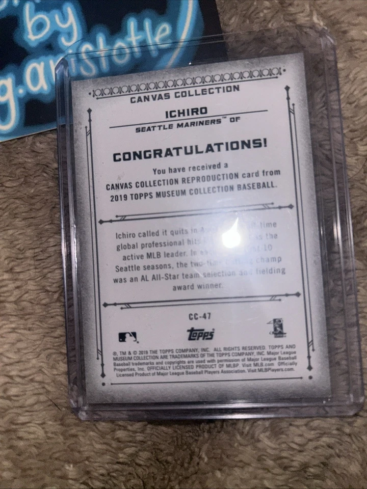 2019 Topps Museum Collection - Canvas Collection Reproduction Ichiro Suzuki... - Image 2 of 2