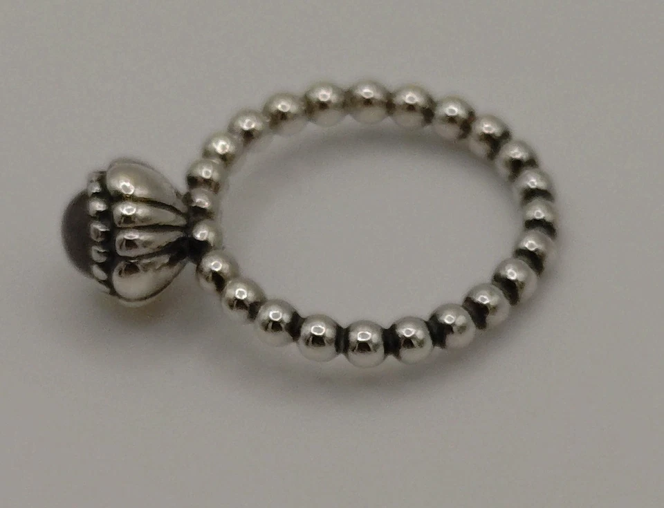 Anillo Pandora Plata Esterlina Cumpleaños Junio Flor Talla 48 190854MSG EN CAJA Foto 4 de 4