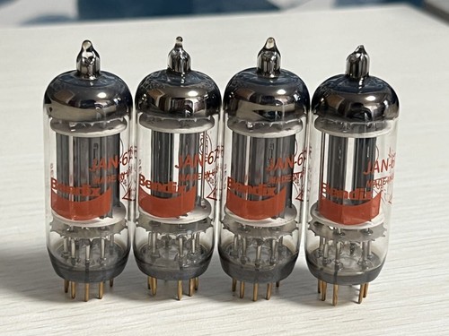 JAN 6754 4pcs BENDIX Gold Foot Gold Pin Tested Vacuum Tube WE 412A Good