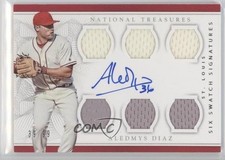 2016 Panini National Treasures Six Swatch Signatures 39/99 Aledmys Diaz Auto 0sb