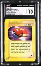 Fast Ball 124/144 Reverse Holo Skyridge 2003 Pokemon Card CGC 10 GEM MINT on eBay
