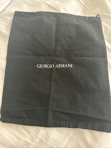 GIORGIO ARMANI Black Drawstring Dust Bag Purse Handbag Shoes Storage 37x29cm