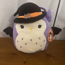 Squishmallows Holly Owl Witch Halloween Trick or Treat Pail Bucket Bag NWT 12