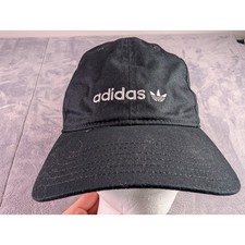 Adidas Originals Trefoil Baseball Cap Black Adjustable Hat OSFM Cotton Twill