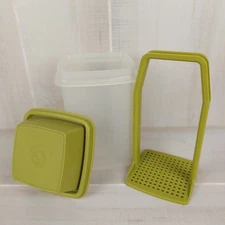 Tupperware Pickle Keeper Holder Avocado Green Complete 1330-1