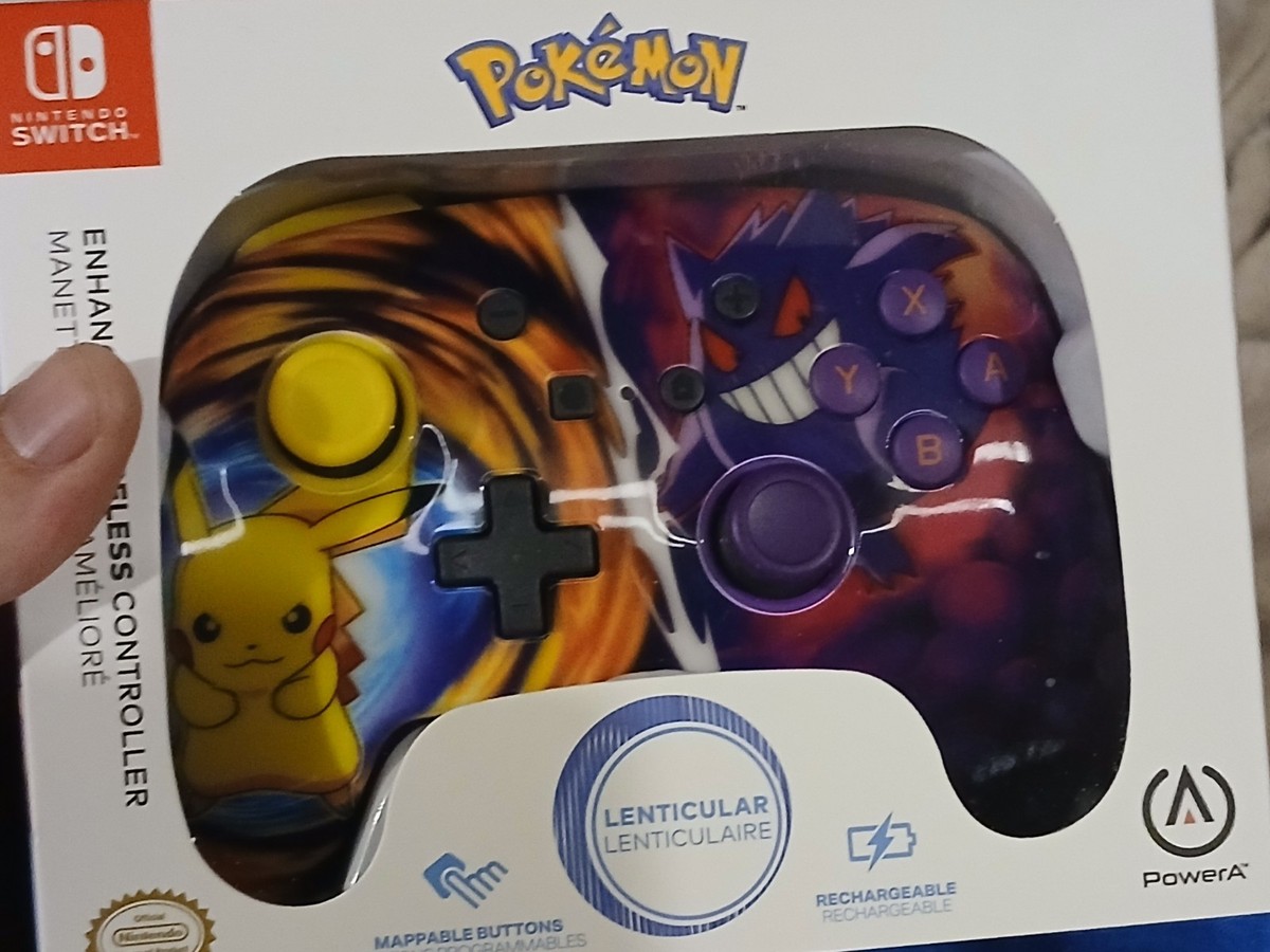 Nintendo Switch Controller-Pokémon- Pikachu Vs Gengar- Lenticular