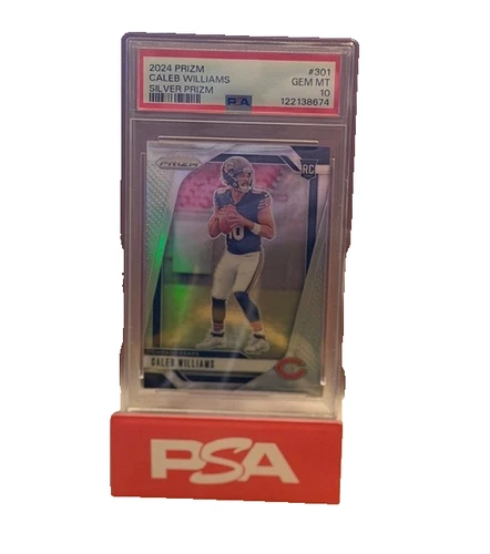 2024 PRIZM CALEB WILLIAMS SILVER PRIZM #301 BEARS RC PSA 10