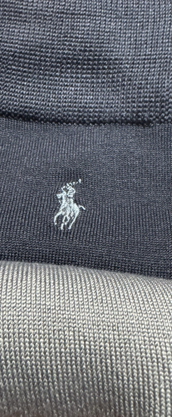 PONY Calze eleganti uomo Polo Ralph Lauren 3 paia grigio navy taglia 6 12