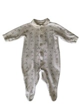 Vintage Carter's Sleeper Girls M 3-6 Months White Hearts Footed Terry Cloth PJ