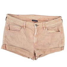 American Eagle Size 8 Peach Denim Super Super Stretch Shorts Womens Boho Summer