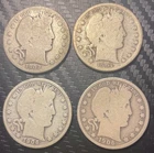1902, 1904, 1906, 1906D Barber Half Dollars
