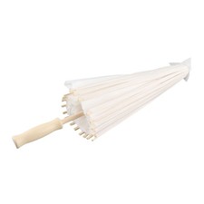 White Color Paper Decorative Umbrella Parasol School Decor Photo Prop 60cm 