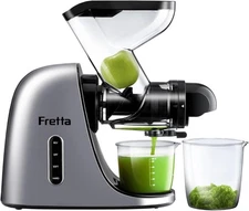 Fretta Slow Juicer JC01 Pro Max Vegetable and Fruit, Cold Press Juicer - Silver