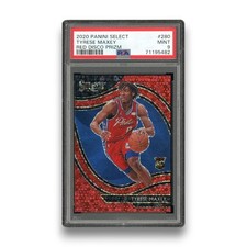 2020 Panini Select #280 Tyrese Maxey Courtside Red Disco /49 PSA 9 Rookie RARE!