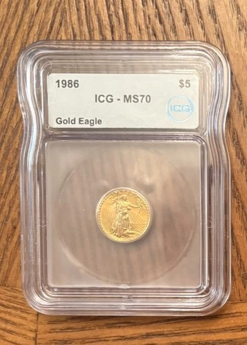 1986 1/10 Oz Gold American Eagle ICG MS70