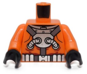 LEGO Minifigure Torso Orange Deep Sea Diver Scuba Diving Suit silver 60096 60095