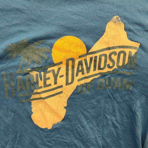 Camiseta Harley Davidson of Guam Legendary Motorcycles XL Azul Pimatee 60/40 - Imagen 10 de 10