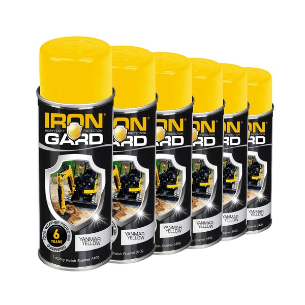 6x Iron Gard Yanmar Yellow Spray Paint Aerosols for sale online eBay