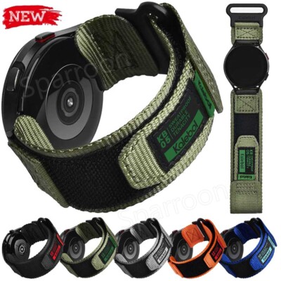 For Samsung Galaxy Watch 4 5 6 7 Classic Active Rugged Canvas Nylon Band Strap