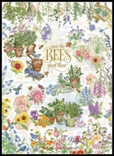 Save the Bees - Chart Counted Cross Stitch Patterns Needlework DIY DMC Color